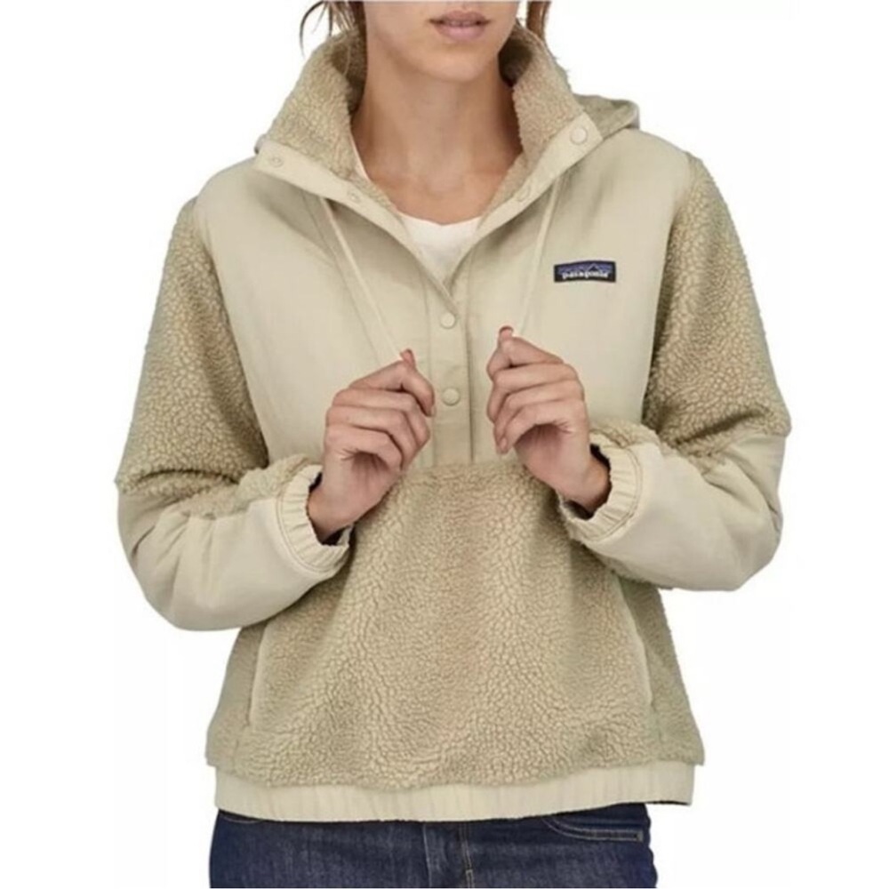 Patagonia Shelled Retro-X Cream Pullover Hoodie Fleece XS